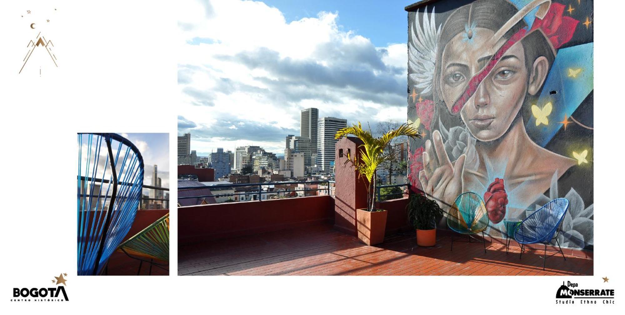 Depa Monserrate - Charming Historic Nest With Breathtaking Mountain Views - Apartaestudio ボゴタ エクステリア 写真
